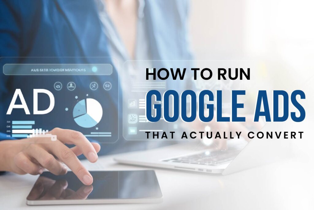 Marketer optimizing Google Ads dashboard for better conversion performance