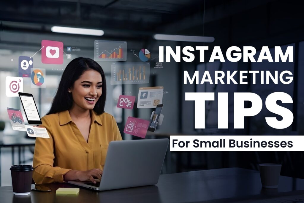 Small business owner using Instagram for marketing and engagement growth