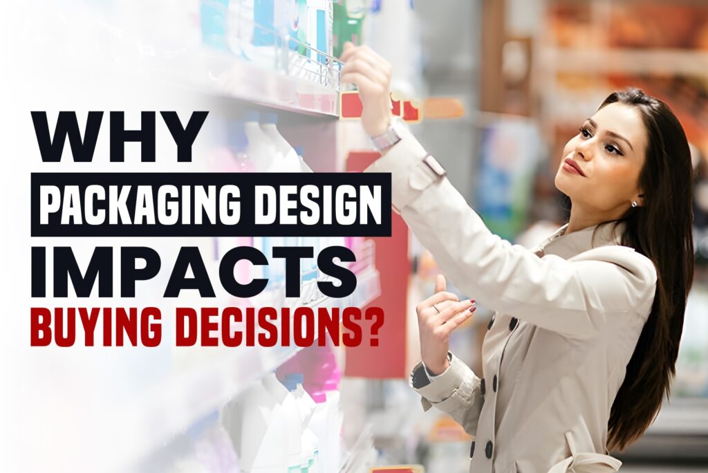 Product packaging designs influencing customer choices in a retail environment