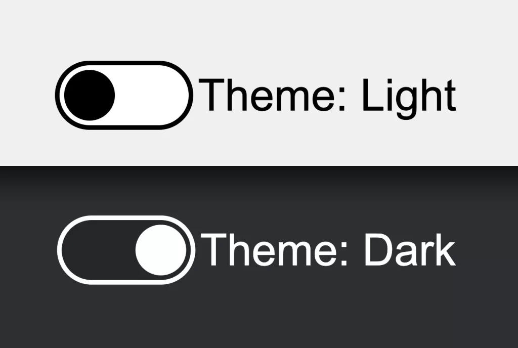 Website interface showing both light mode and dark mode