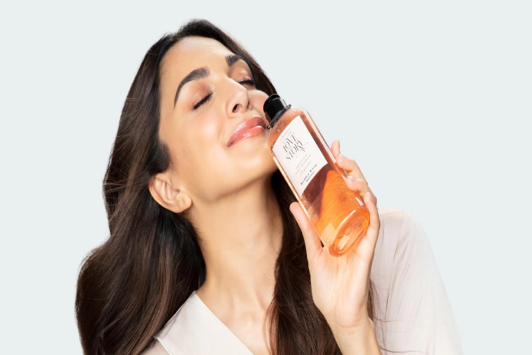 Kimirica body wash in a spa-like relaxing setup.