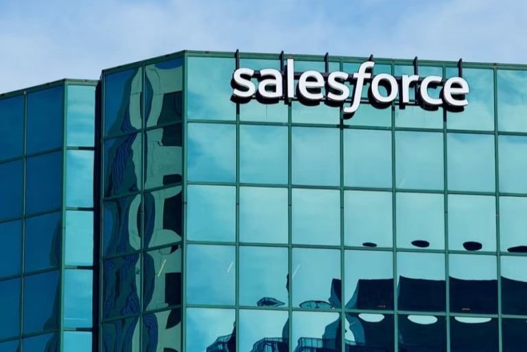 Salesforce India office building representing the company’s FY25 revenue growth.