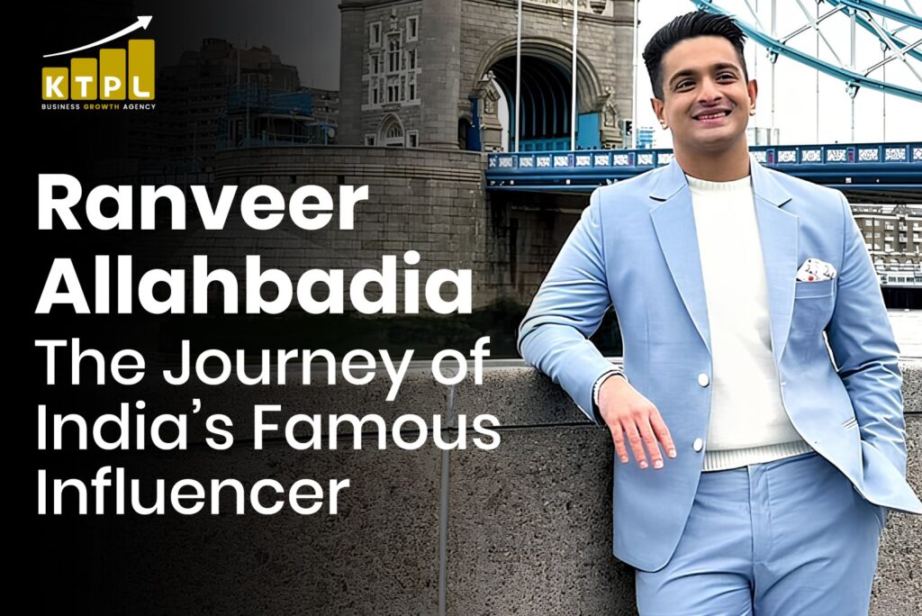 Ranveer Allahbadia (BeerBiceps) in a light blue suit, India's famous influencer