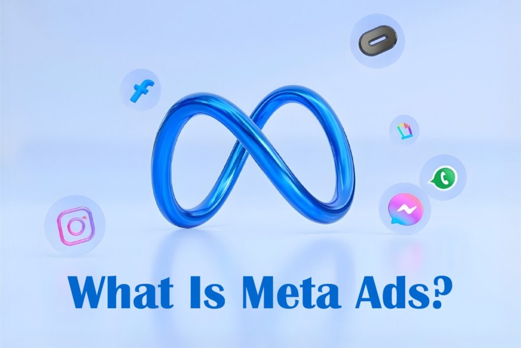 Meta Ads Logo with Facebook, Instagram, and WhatsApp Icons – KTPL Business Growth Agency