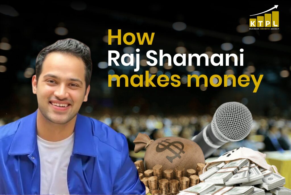 Raj Shamani explaining how he makes money with income sources like speaking, brand deals, and business ventures.