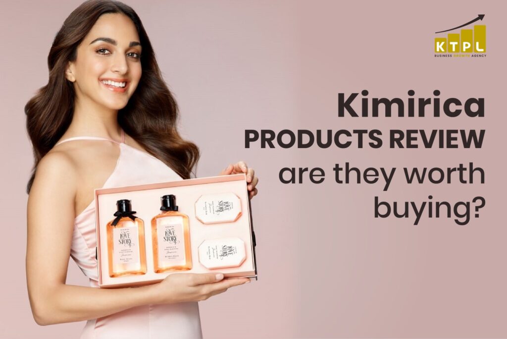 Kimirica products review gift set showing luxury bath and body products