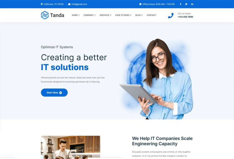 Clear and Engaging Homepage