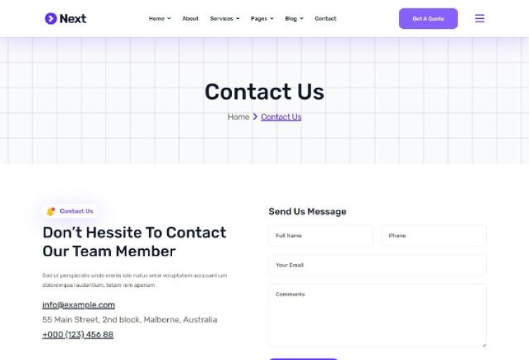 Contact Information and Lead Capture